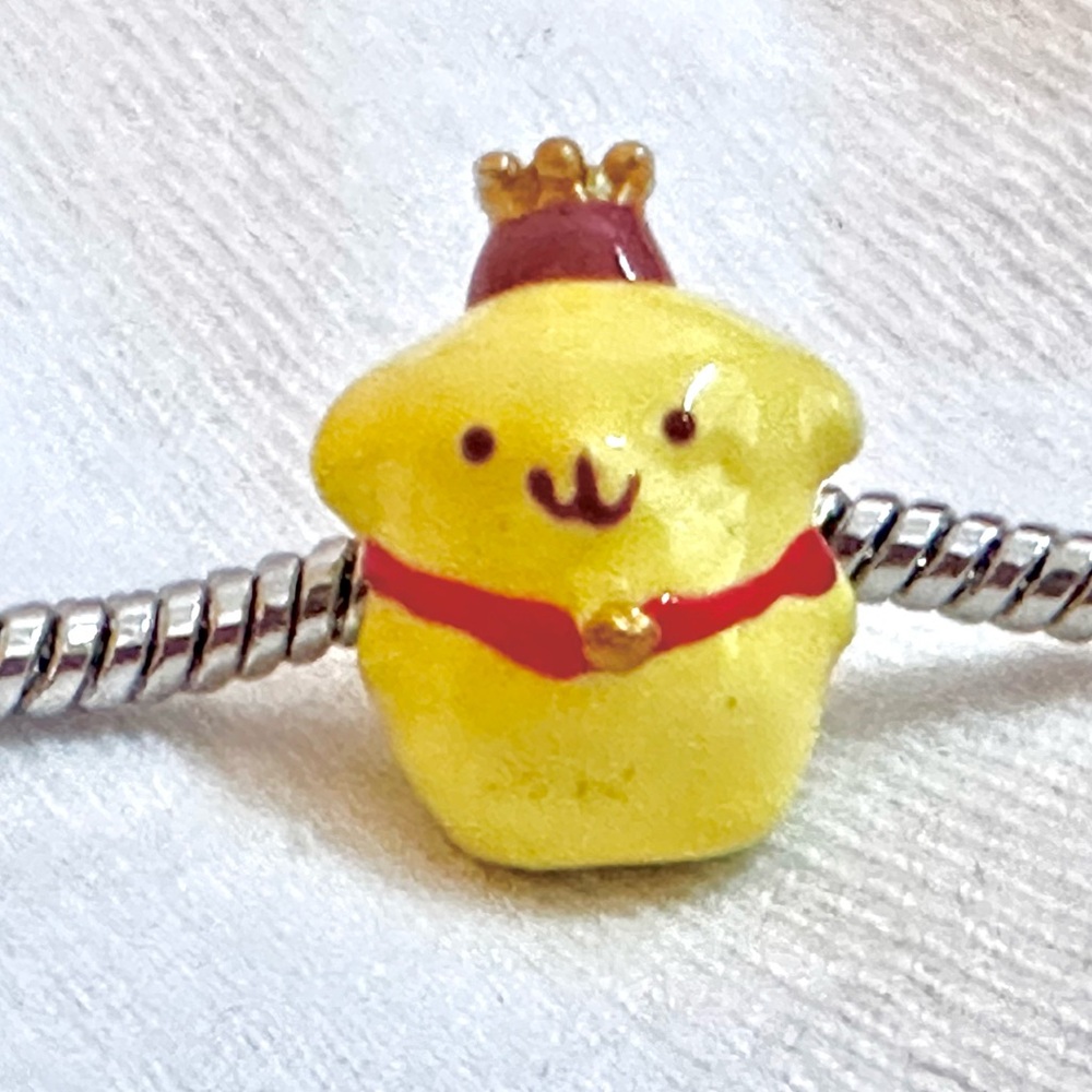 Sanrio Pompompurin king .925 silver kawaii charm